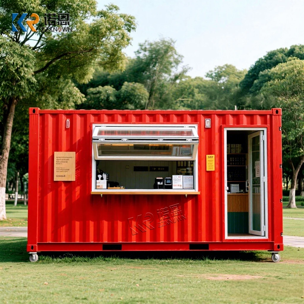 

Мобильный контейнерный ресторан-киоск на заказ: рама контейнера для фастфуда