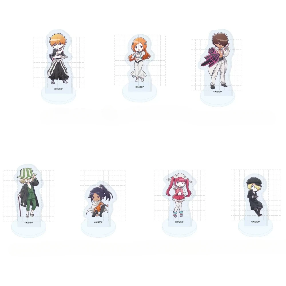 Game Kuchiki Rukia Inoue Orihime Kurosaki Ichigo Acrylic Stand Doll Anime Mini Figure Model Plate Cosplay Toy for Gift