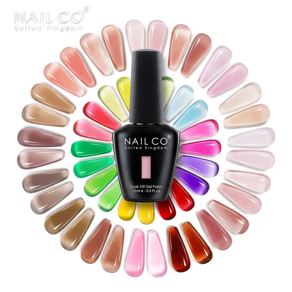 NAILCO Jelly Glass Gel Nail Polish Translucent Summer Colorful Semi Permanent Varnish Soak Off UV LED For Nail Art Manicure Gel