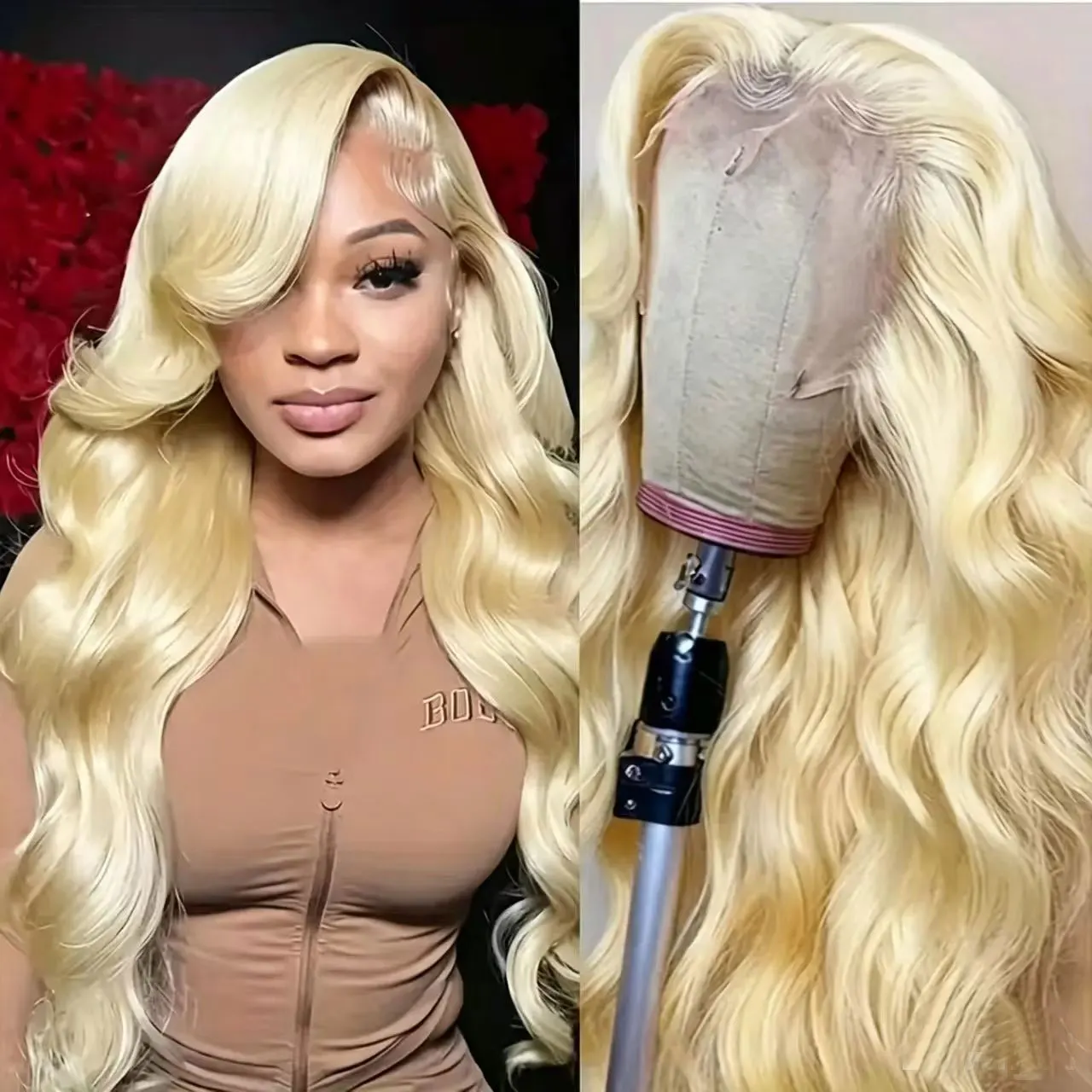 

JOVIA Blonde Lace Front Wig Honey Blonde Body Wave synthetic Wigs Wigs for Women cosplay hair extensions on clearance sale