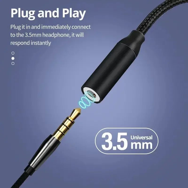 1/2PCS Type C to 3.5mm Headphone Adapter USB-C 3.5 Jack Audio Cable for Huawei P30 Xiaomi Samsung Oneplus Earphone Audio Adapter