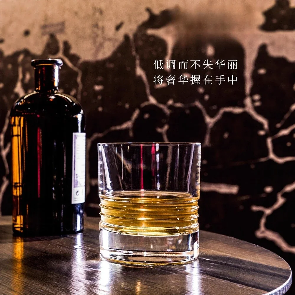 Imported crystal cup handmade foreign wine cup set gift box high-end luxury whisky glass