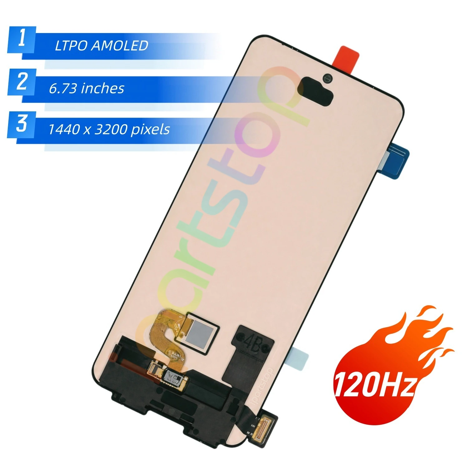 iParts Replacement Display for Xiaomi 15 Pro 24101PNB7C 2410DPN6CC 120Hz AMOLED Touch Screen with Frame Fingerprint Sensor OEM