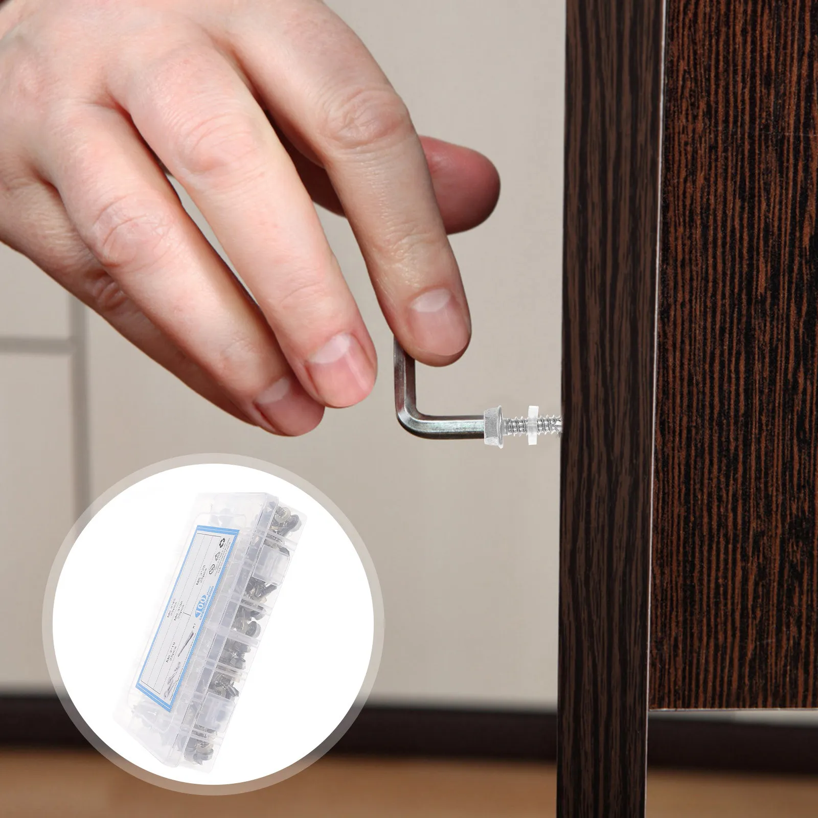 100pcs-hex-socket-head-screws-410-stainless-steel-assortment-kit-for-ceiling-fan-electrical-panel-furniture-bolts-repair-diy