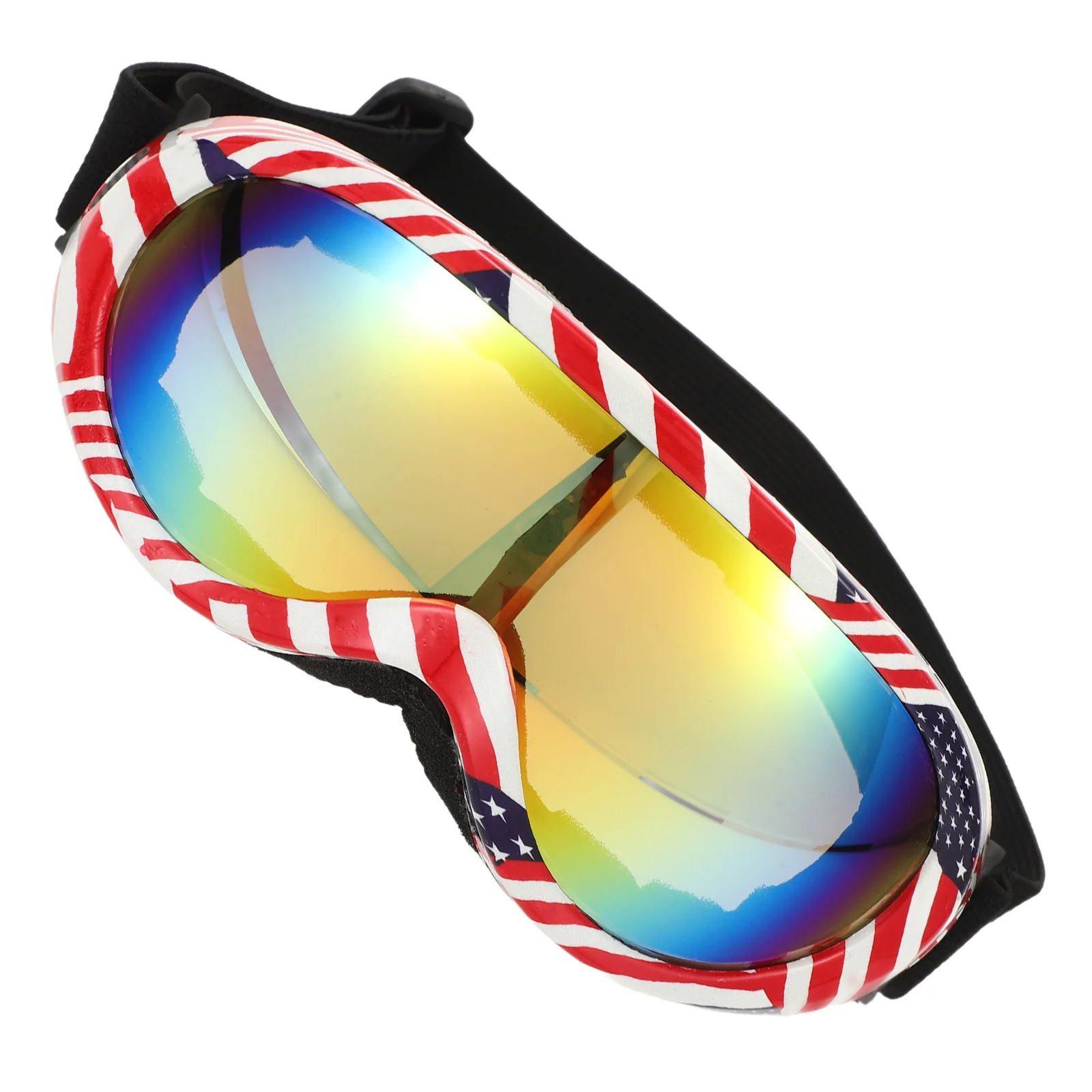 Óculos de proteção para motocicleta, óculos para ciclismo, neve, lente vermelha, bandeira, à prova de vento, equitação, bicicleta, montanhismo, esportes ao ar livre