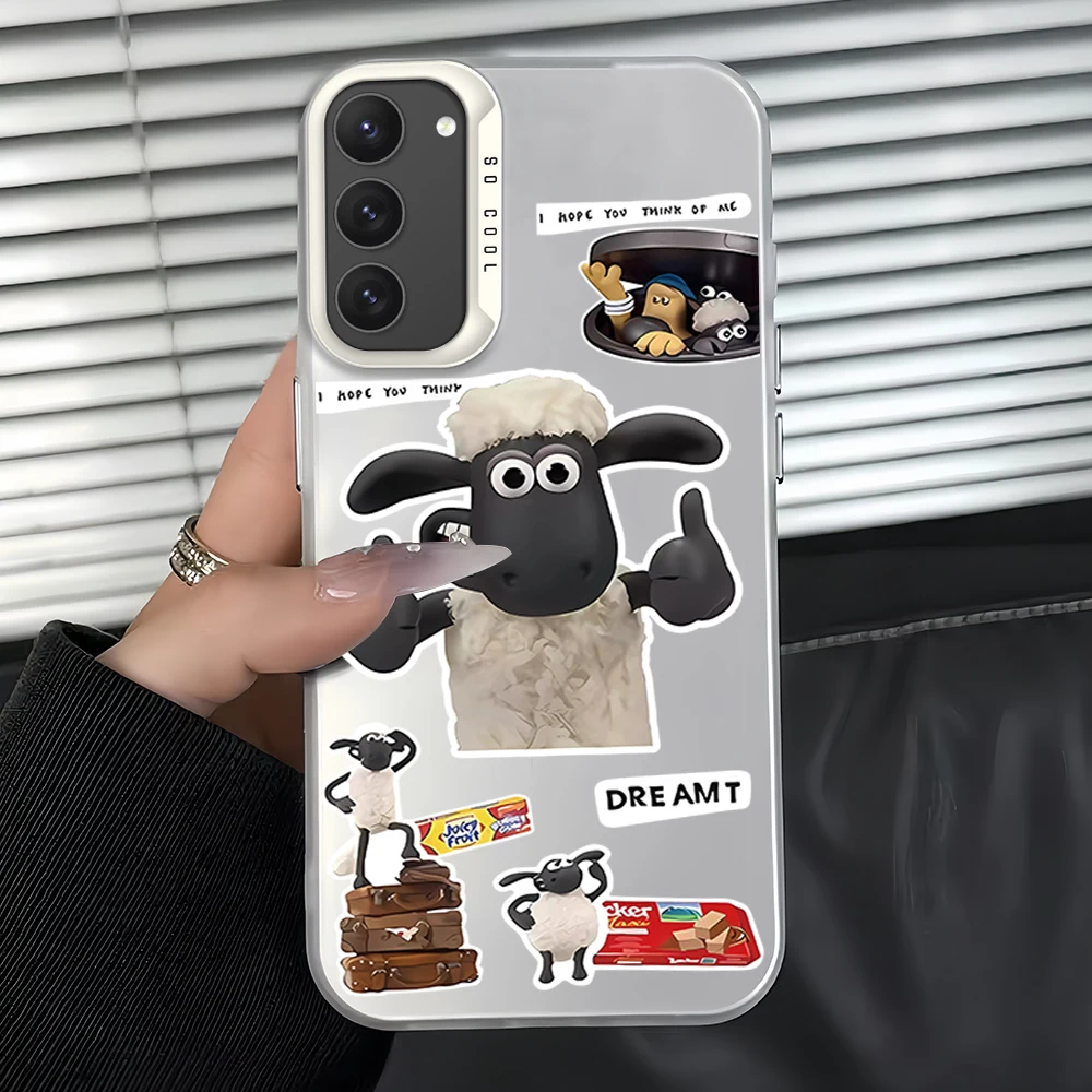 Luxury cartoon S-Shauns Phone Case for  For Samsung Galaxy S24 S23 S22 S21 S20 FE Ultra Plus 4G 5G  Fall Matte