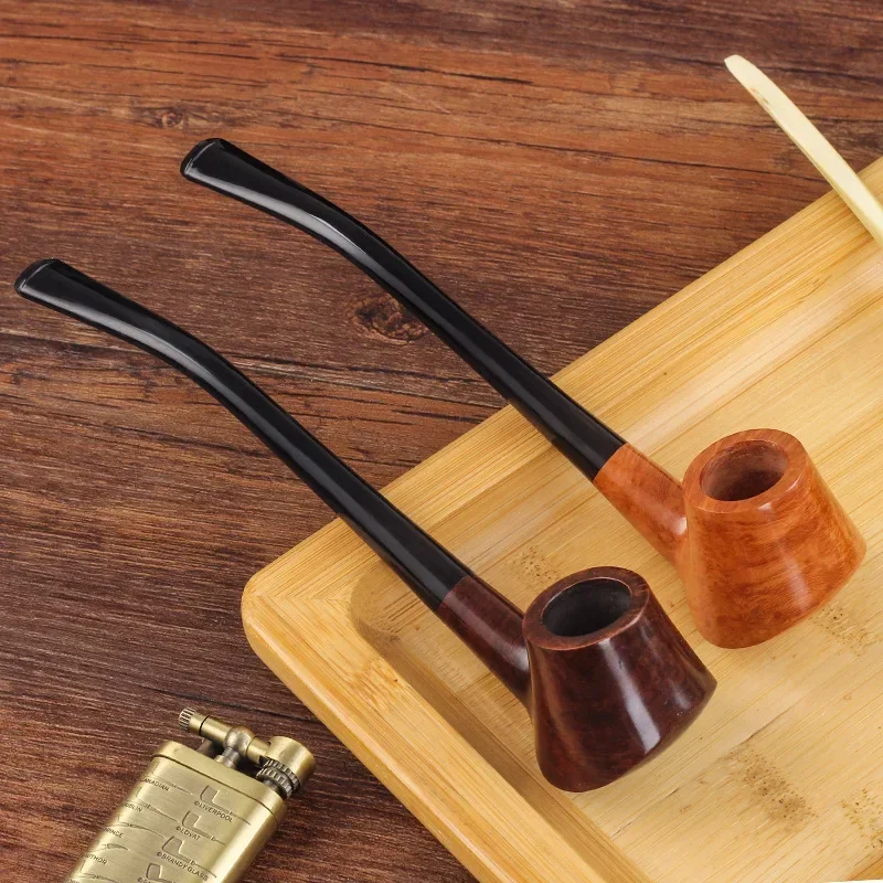 Smoking Pipe BriarWood Pipe Long Stem Briar Pipes Churchwarden 3MM Metal Filters Hot Sale Free Smoking Tools