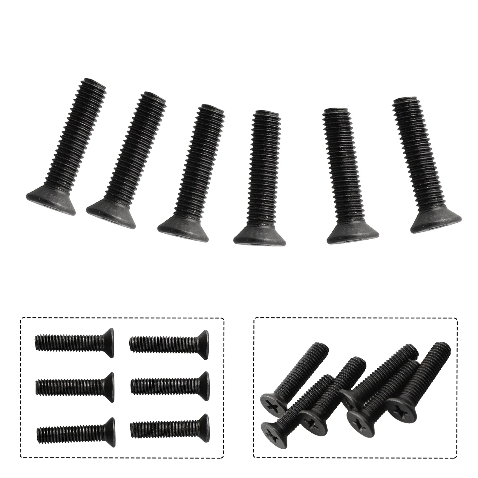 

6 Pcs Drill Chuck Shank Adapter Screw Left Hands Thread For UNF Fixing Screws M5/M6*22mm Professional Power Tools Accessories