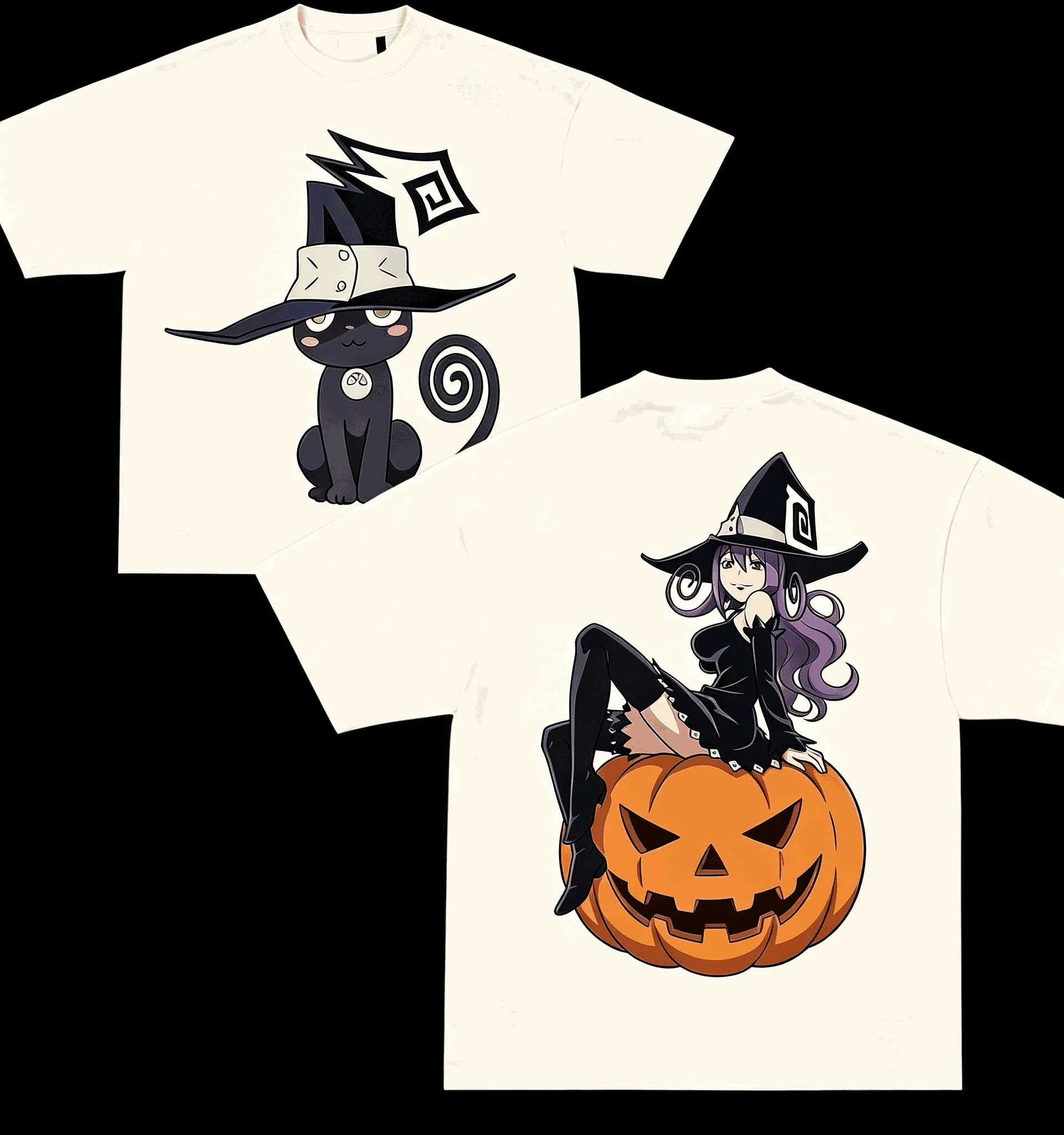 SOUL EATER Summer New Cotton Retro Unisex Casual Fashion T-shirt High Street Oversized Unisex Trendy Cotton Breathable Couples