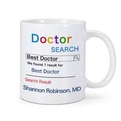 Best Doctor Coffee Tea Mug Custom Name for Doctor Physician 11oz Ceramic Coffee Juice Water Cup Novelty Mug Gift for Birthday