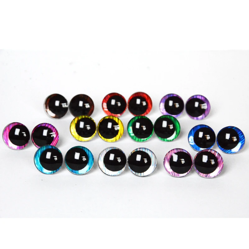 20PCS/lot 16mm 18mm 20mm 25mm 30mm Cartoon 3D glitter toy eyes funny doll eyes With washer FOR PLUSH CRAFT