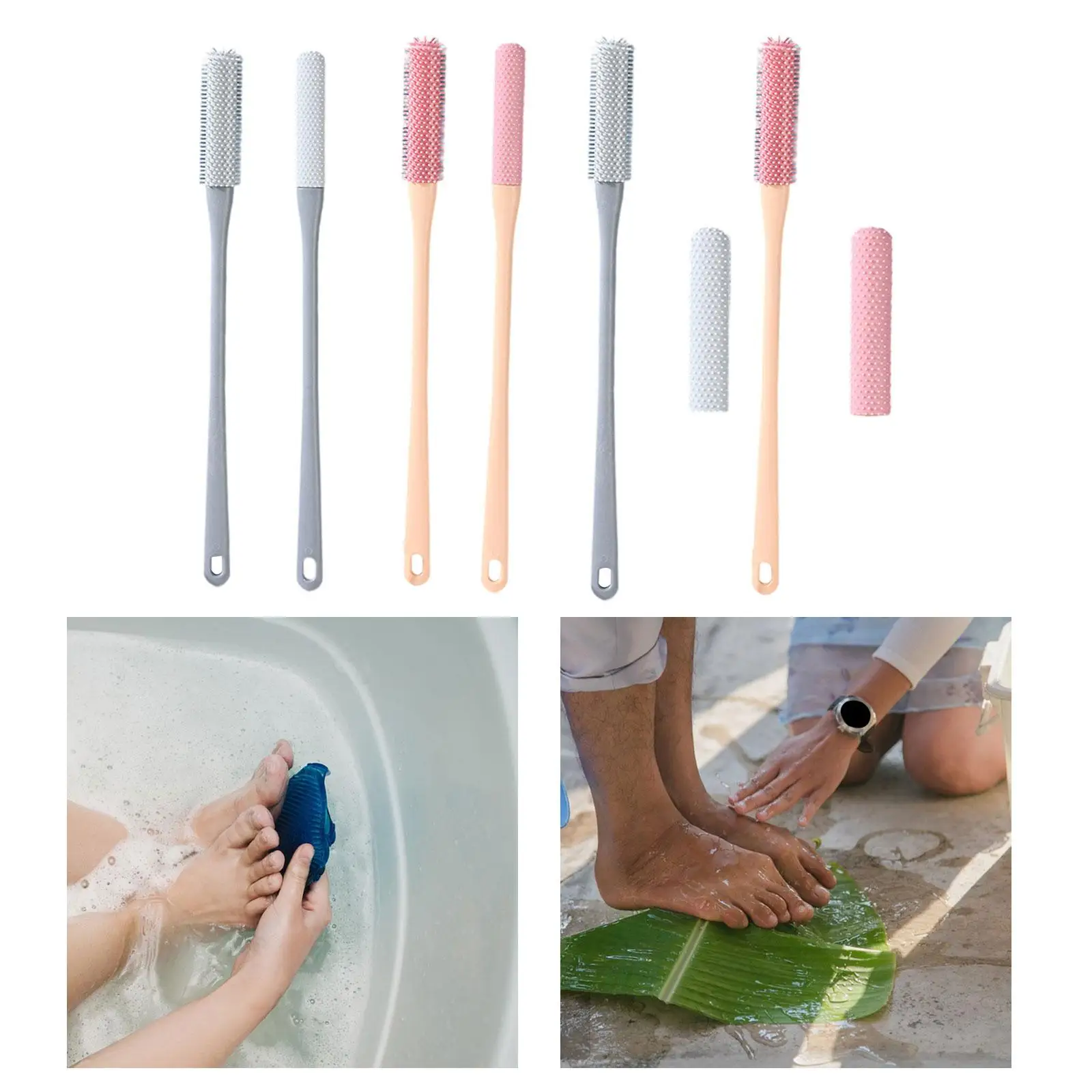 

Щетка для чистки пальцев ног Щетка для чистки ванны Щетка для чистки ног Скраб-лосьон-аппликатор для щетки для ног Щетка для ног с длинной ручкой для пожилых людей