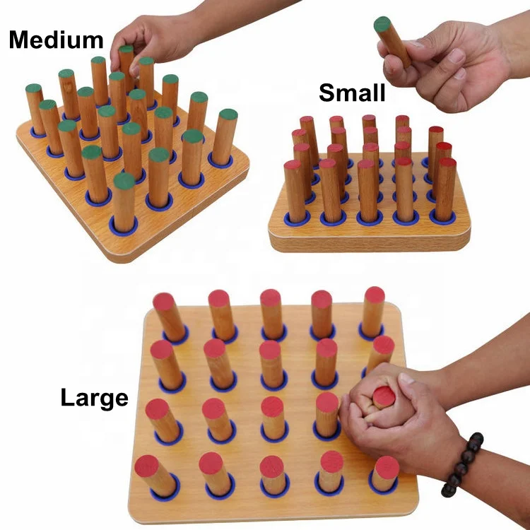 occupational therapy equipment Wooden peg inserting board