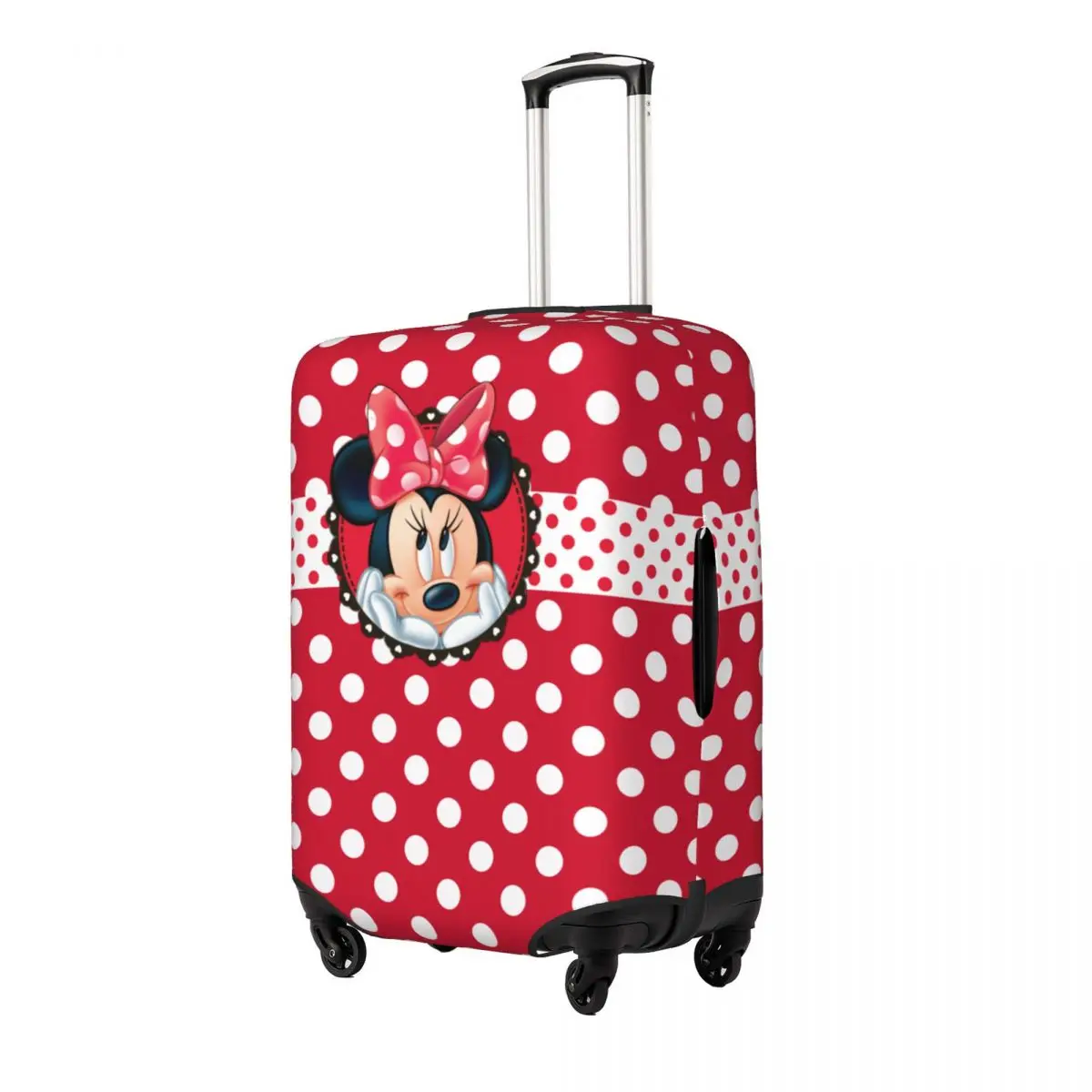 Minnie Mouse Travel Luggage Cover Durable Suitcase Protector Washable Baggage Covers Fits 18-32 Inch Luggage