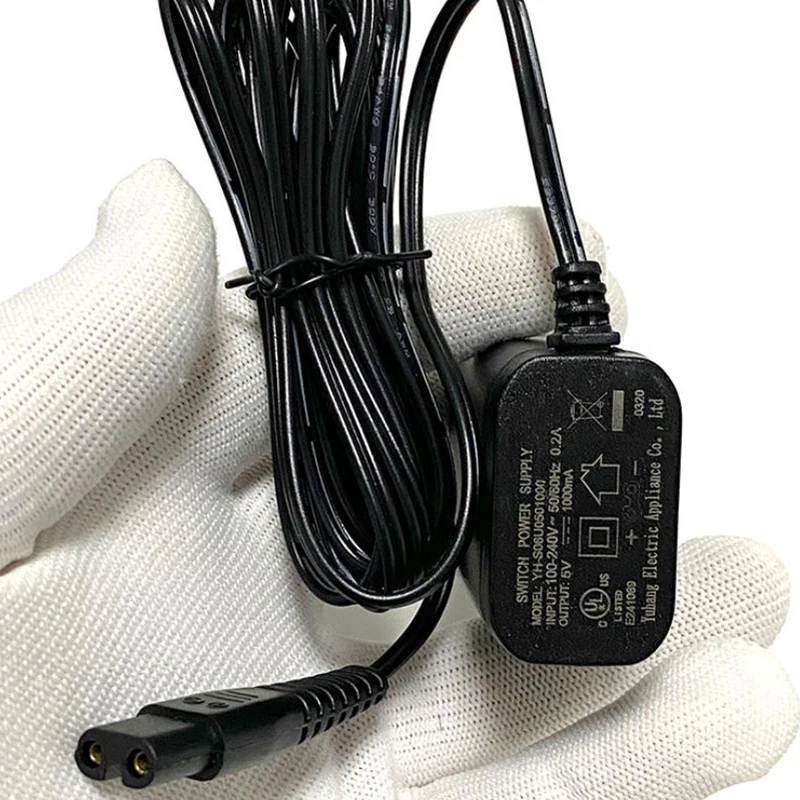 2-Prong Charger EU US Plug Power Adapter For Andis 17170 17205 Electric Shaver Trimmer Accessaries