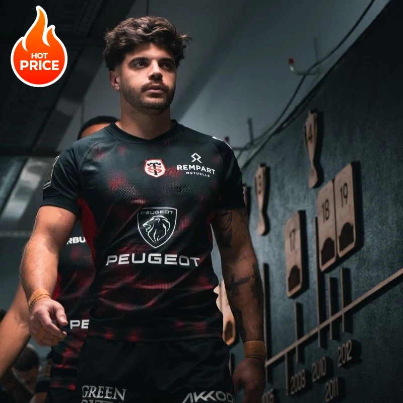

Toulouse Stadium Rugby Jersey Men's Outdoor Sports Casual T-shirt Comfortable Quick Drying Short Sleeved Children's Trend Moto