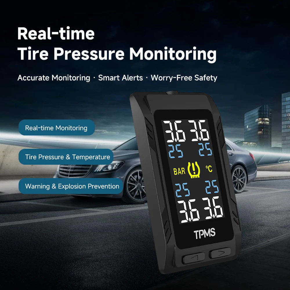 

Клей TPMS Универсальная цифровая система контроля давления в шинах для Toyota RAV4 Costa Izoa Zelas Yaris Hiace Prius Стайлинг автомобиля