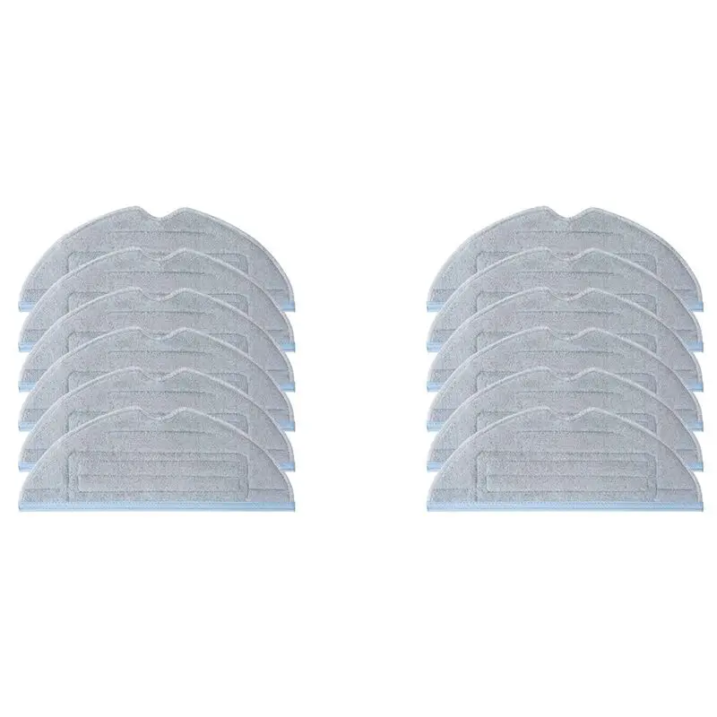 

12 Pack Vacuum Replacement Mop Pads For Roborock S7 S7+ T7S Plus Accessories Reusable Wet Microfiber Soft Pad-ABQU