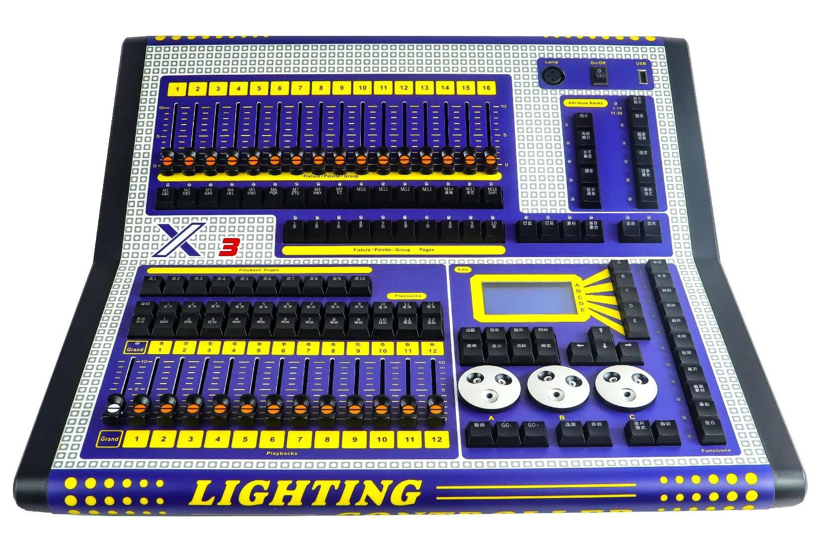 Console Dimmer Controller per Illuminazione Scenica con 1024 Canali DMX512 per Luci LED Par a Testa Mobile Premium