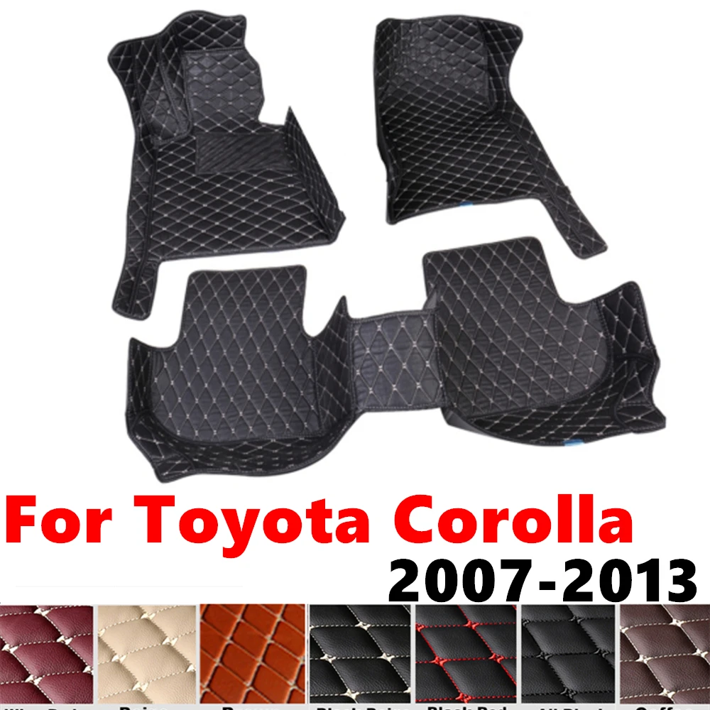 

Автомобильные коврики для Toyota Corolla 2013 2012 2011-2007, подходят под заказ, передняя и задняя напольная подкладка, накладки для ног, аксессуары для интерьера