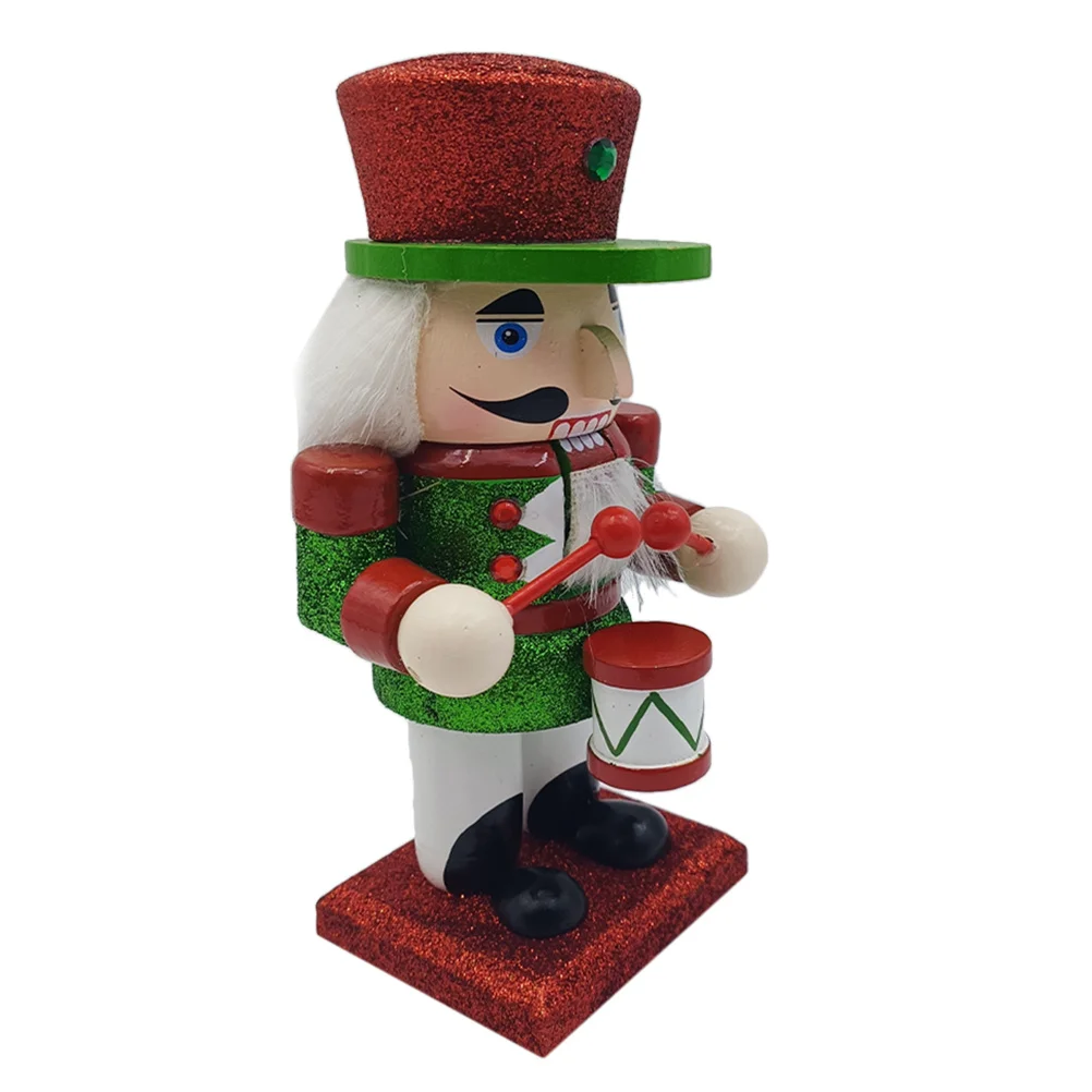 

Wooden Nutcracker Soldier Christmas Decor Classic Xmas Nutcracker Ornament Tabletop Display Holiday Decoration Reusable Desktop