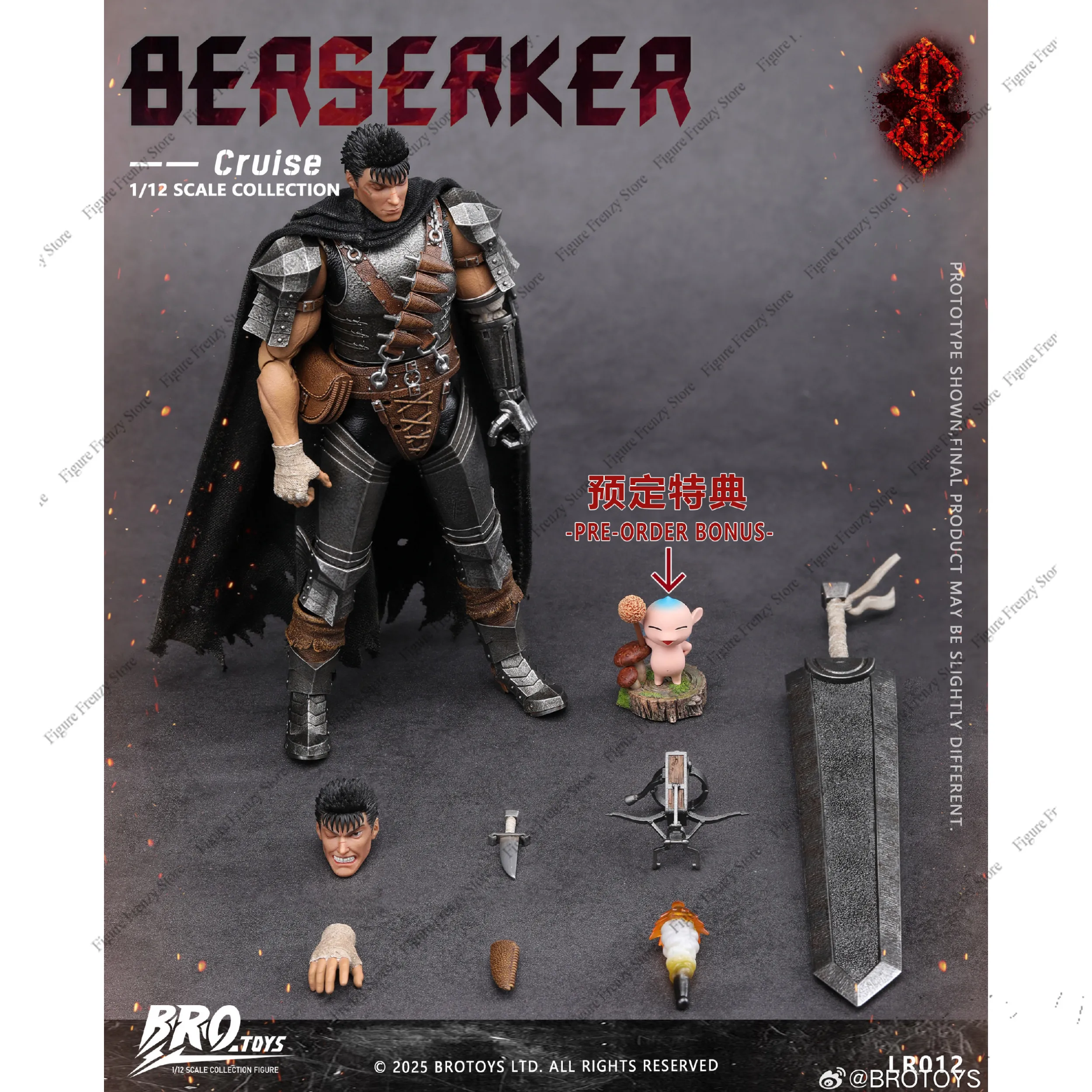 Special Offer In stock: BROTOYS 1/12 Legendary Blade of the Berserker Warrior - GUS - Handmade Doll Scale Model