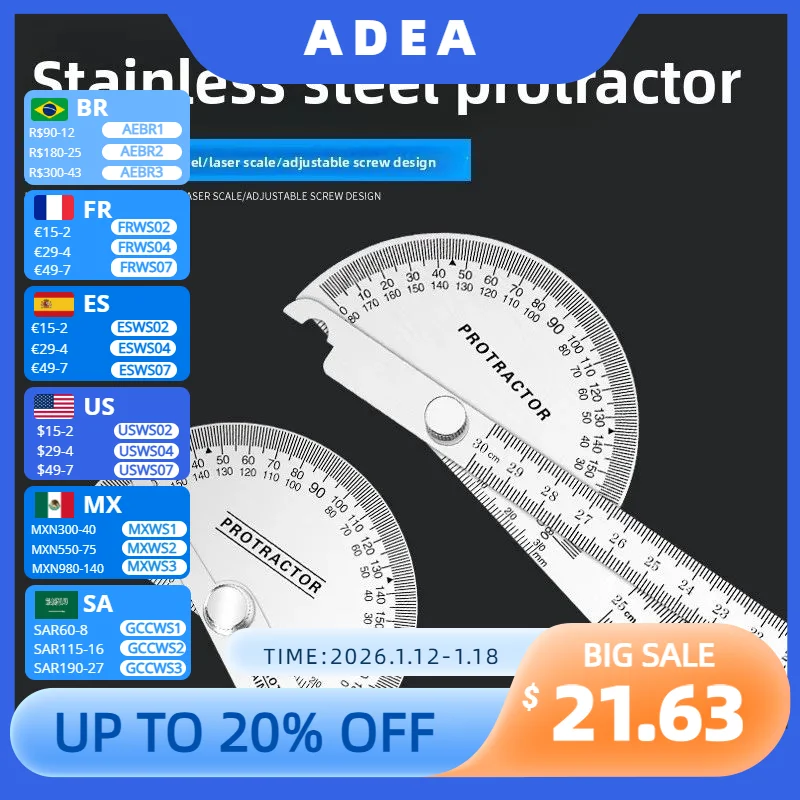 

Precision Angle Finder Tool 0180° Hollow Design for Accurate Measurement