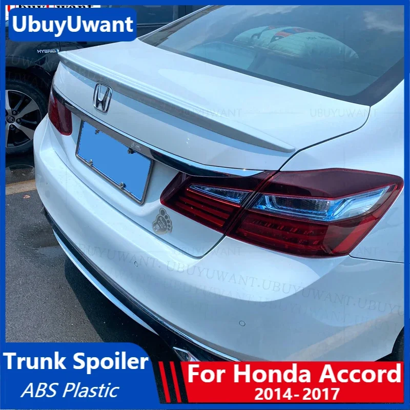 UBUYUWANT Per Honda Accord 9 th Tronco Spoiler In Plastica ABS Auto Ala di Coda Decorazione Per Honda Accord Spoiler 2014 2015 2016 2017