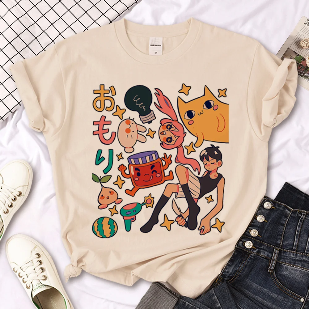 

Omori t shirt women designer manga funny tshirt female streetwear clothing