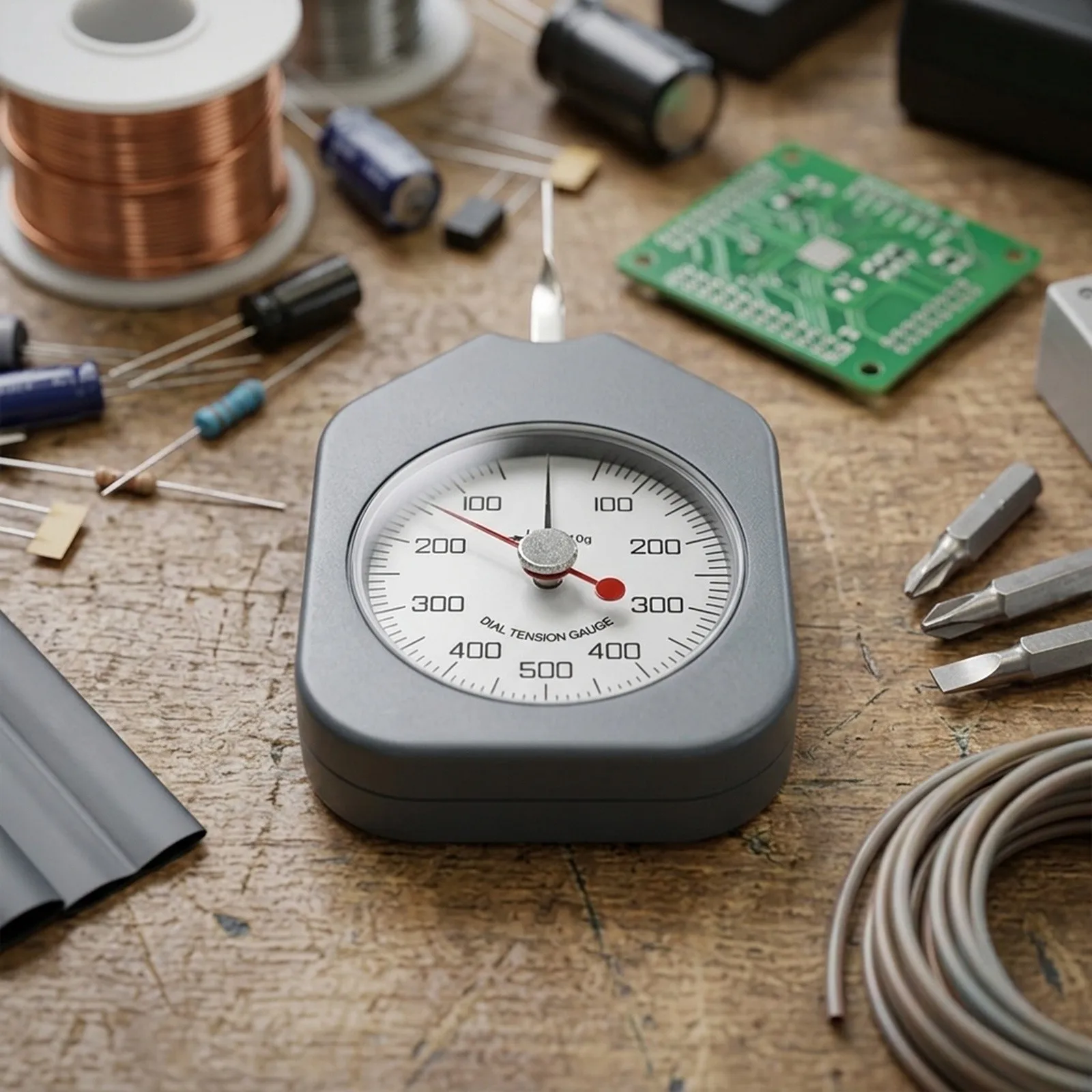 Force Measuring Double Pointer Tensiometer Robust Materials User-Friendly Operation Versatile Application For Mechanical Testing