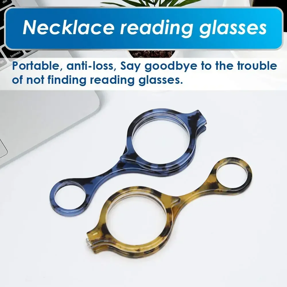 BEGREAT Foldable Hanging Neck Reading Glasses Women Men Round Pendant Necklace Presbyopic Hyperopia Eyeglasses +1.0 To +3.5