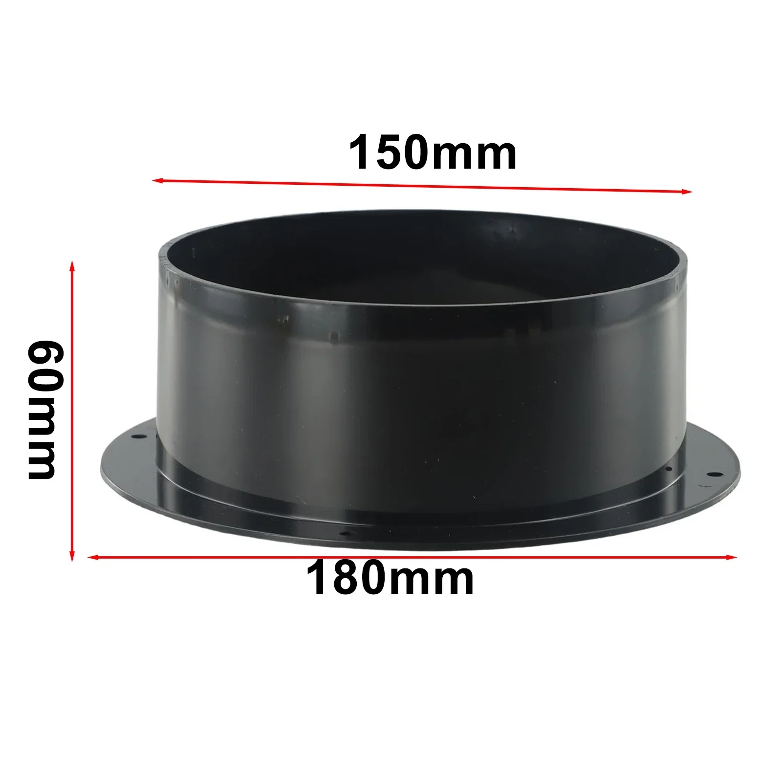 Conector de duto de ventilação de ar de 4/5/6 polegadas ABS Conectores de tubo de escape de flange de ventilação