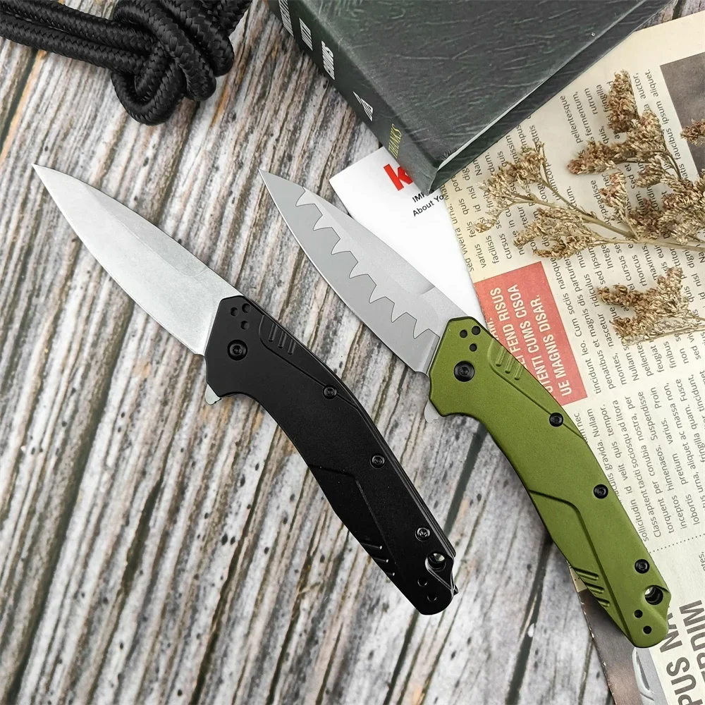 

Pocket 1812 Dividend Flipper Folding Knife 3" D2 Plain Blade Aluminum Alloy Handles Camping Hunting Knives Tactical EDC Tools