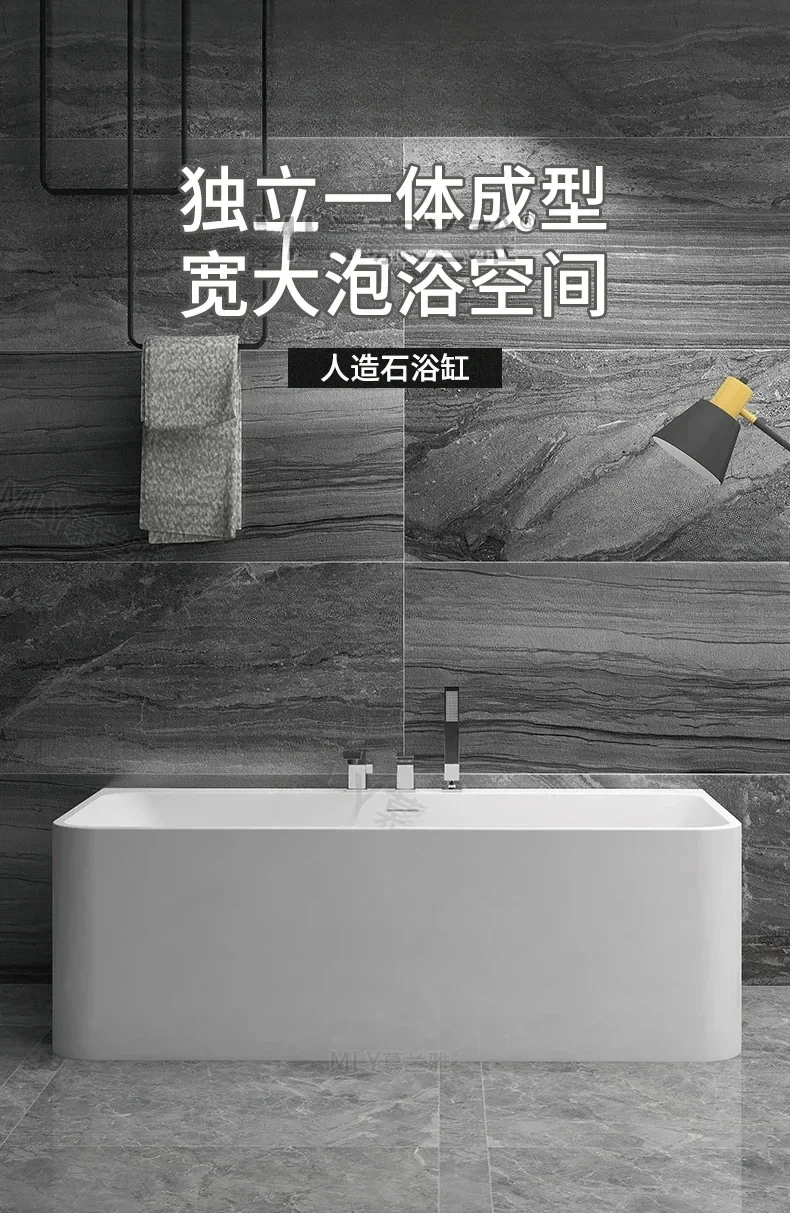 

Неподвесная встроенная ванна Двойная ванна Прямоугольная ванна из искусственного камня