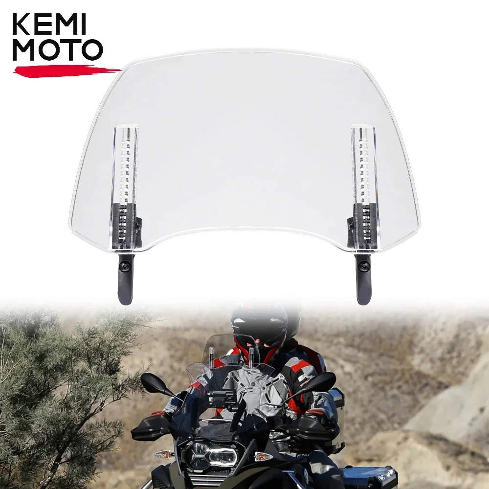 

Universal Motorcycle Windshield Extension Adjustable Spoiler Clamp-On Windscreen Deflector Motorbike Scooter Moto Accessories