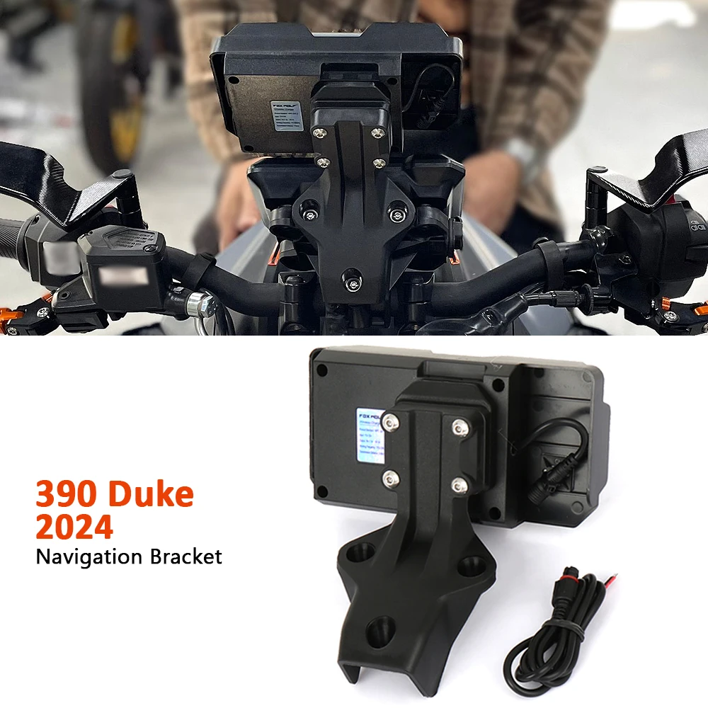 

2024 For 390 Duek 390 DUKE GPS Navigation Holder Mount Phone Bracket Motorcycle Accessories Black 390Duke 390DUKE