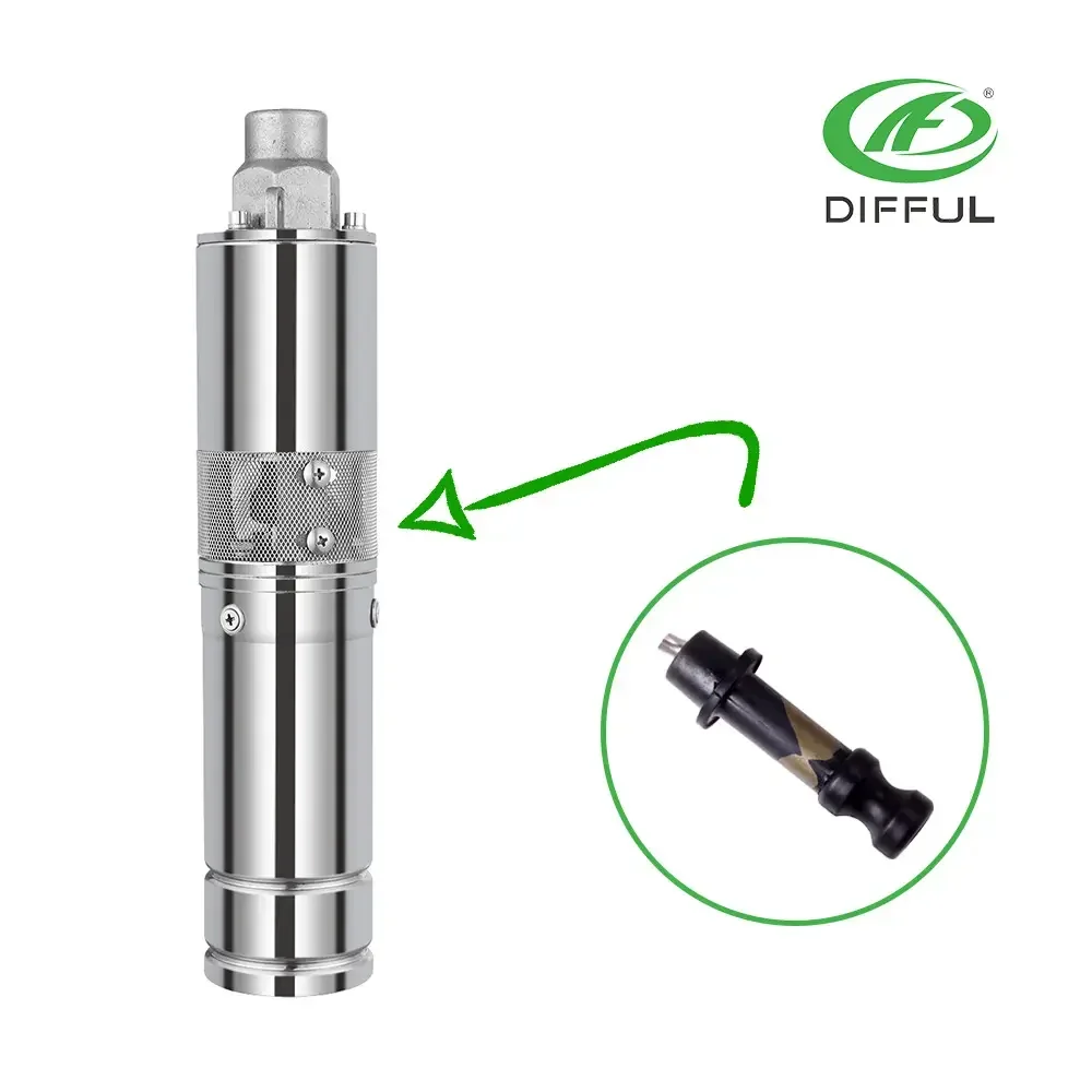 High Quality  AC/DC HYBRID Submersible Solar Pump for Deep Well Screw Brushless Pump High Lift