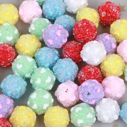 18mm 1/3/5pcs Charm Candy Love Heart Polymer Clay Acrylic Beads For Jewelry Making DIY Necklace Bracelets Earring Accessories VD