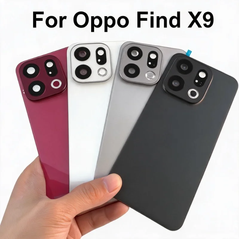 For Oppo Find X9 Battery back cover shell back cover glass CPH2797, PLJ110  with lens parts replacement +Install adhesive