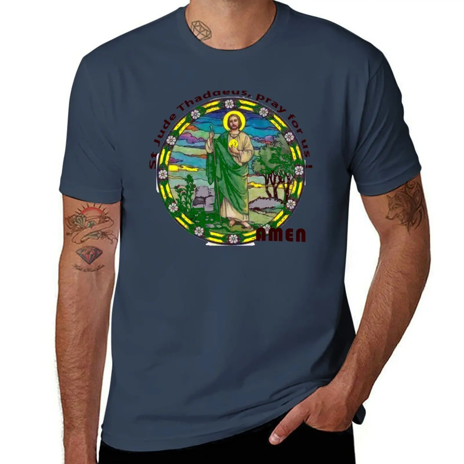 

St Jude Thaddeus, pray for us! T-Shirt funny t shirts cotton man t shirt cotton cotton tshirt 100% T-Shirt