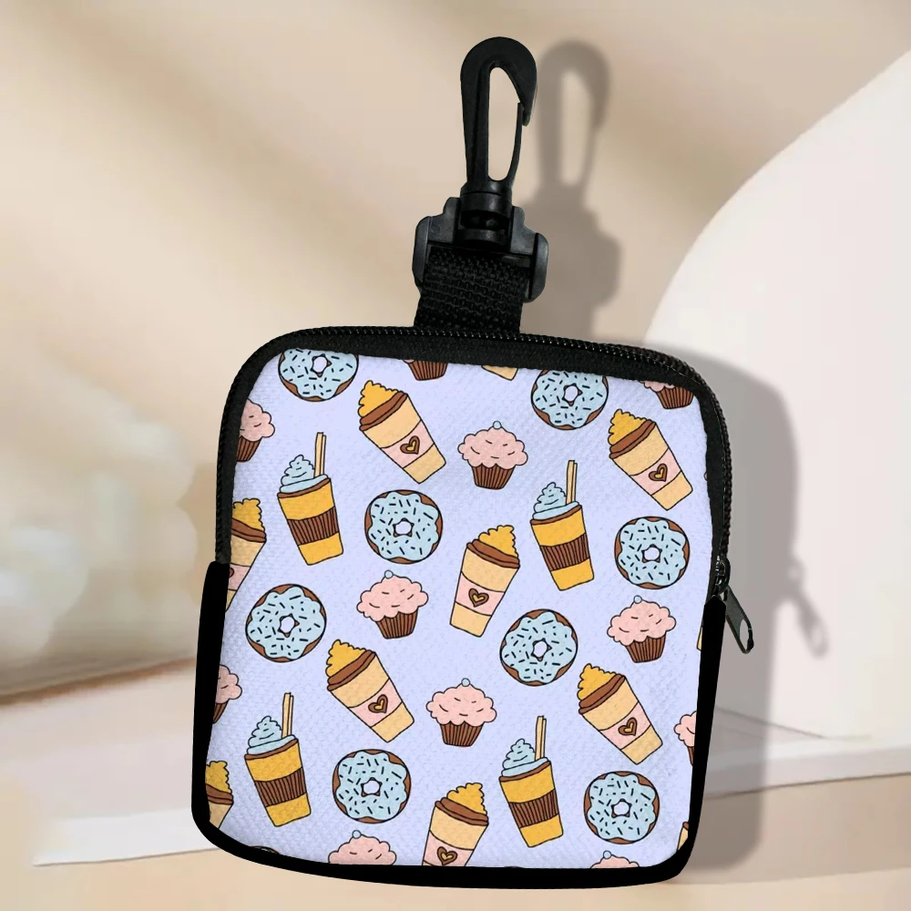 

Ice-cream Mini Coin Purse Women's Lipstick Key Storage Bag Wallet Bluetooth Earphone Bag Money Pouch Zipper Change Bag 7.2