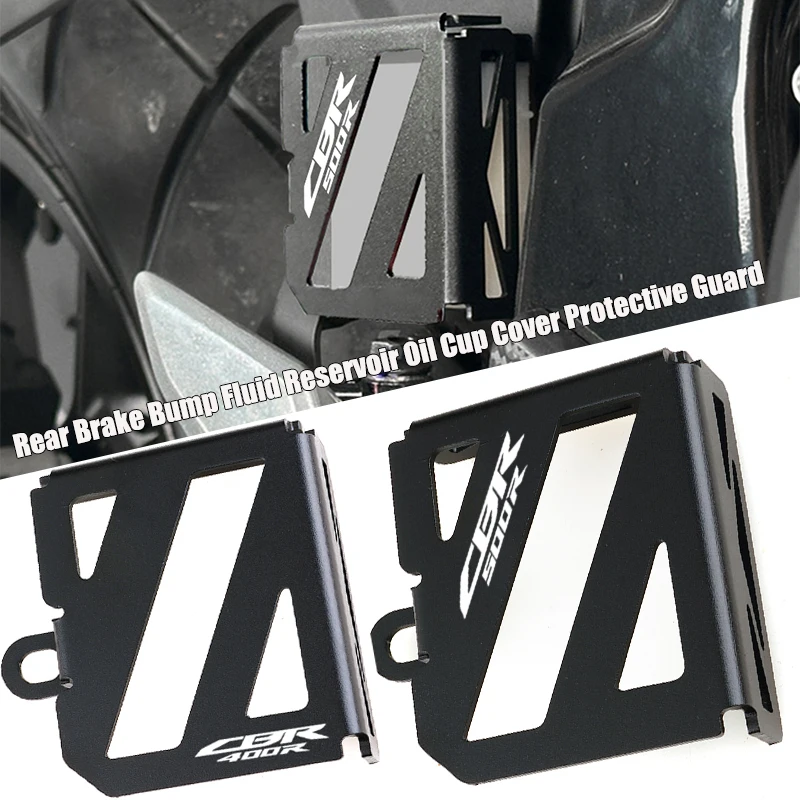 For Honda CBR400R CBR500R CBR 400R/500R 400 500 Moto Rear Brake Bump Fluid Reservoir Oil Cup Cover Protective Guard Accessories