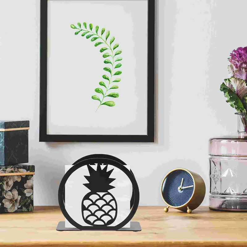 Papertowel Dispenser Desktop Tissue Rack Metal Pineapples Napkin Stand Paper Napkin Holder Durable Easy To Use
