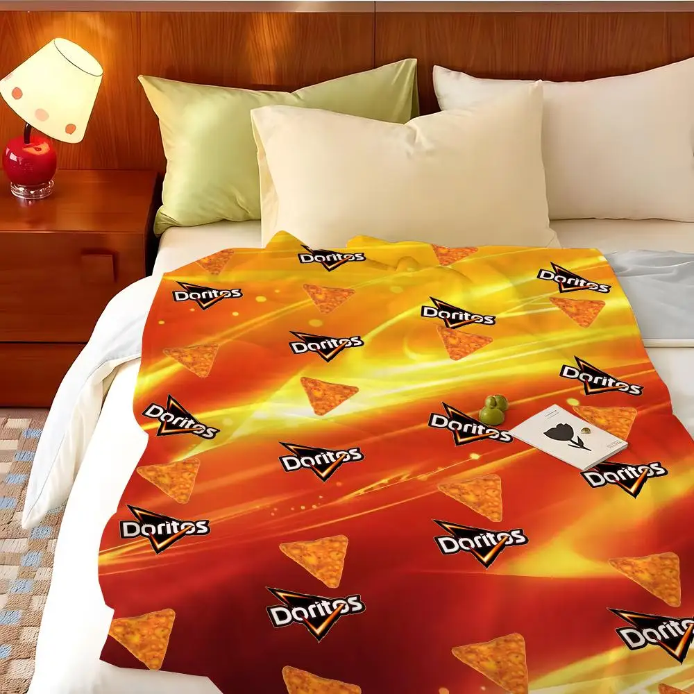 Food D-Doritos Throw Flannel Throw Blanket, Lightweight Cozy, Durable Washable cute Cool