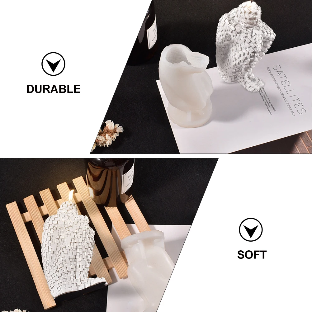 

1Pcs Durable Silicone Human Body Mold Flexible Portrait Mold DIY Plaster Mould for Making