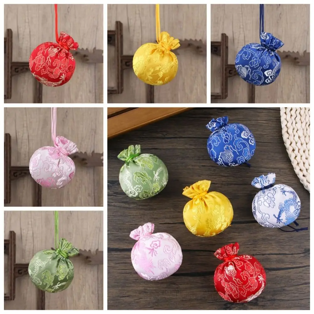 Dragon Boat Festival Bag Dragon Pattern Sachet Jewelry Packaging Brocade Jewelry Storage Bag Small Pouch Ethnic Style