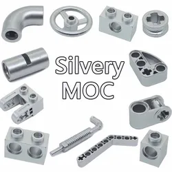 MOC Building Block Silver Small Particle Puzzle Foundation Connect Part Rare Brick 60483 32039 32000 62462 85943 87082 Toy Parts