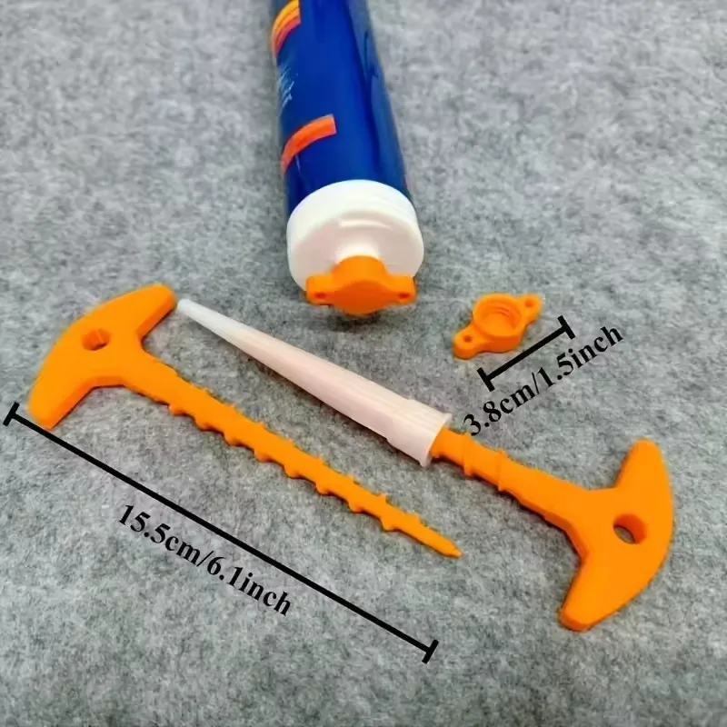 2pcs Silicone Seal Cap and Seal Gun Nozzle Removal Tool, Silicone Seal Cap Used for Open Core Tubes to Prevent Rapid Drying