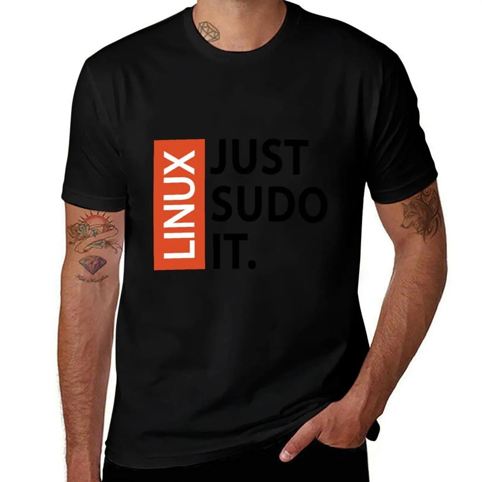 Linux T-Shirt Art Pattern Printed Casual Top T-Shirt