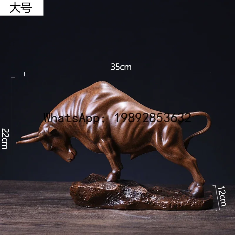 u11 Resin Handicrafts Realistic Figure Sculpture Golden Bull Figurine Bull Statue Cattle Cow Decorative Figurines Home Decora